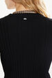 Ribbed cardigan Black details view 2