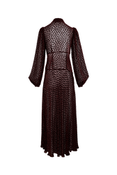Pussybow Maxi Dress Claret back view