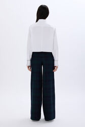 Chemise crop en popeline Blanc vue portée de dos