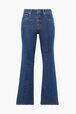 High Waisted Stretch Denim Jeans Baby blue front view