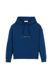 Women Signature Multicolor Hoodie Prussian blue front view