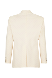Veste tailleur à rayures Pinstripes Ecru/rose vue de dos