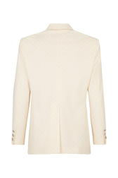 Pinstripe suit jacket Ecru/pink back view