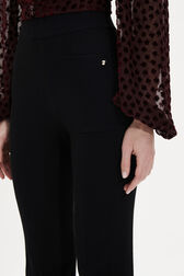 High-Waisted Trousers Black details view 2