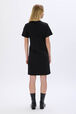 Robe manches courtes à strass Noir vue portée de dos