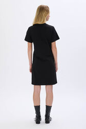 Robe manches courtes à strass Noir vue portée de dos