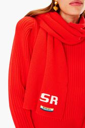 SR Scarf Red details view 2