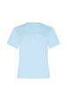 T-shirt col rond manches courtes Bleu vue de face