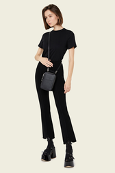 Le Pavé Parisien Bag Black front worn view