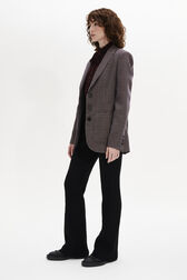Veste masculine à carreaux prince de galles Carreaux navy/brown vue de détail 3