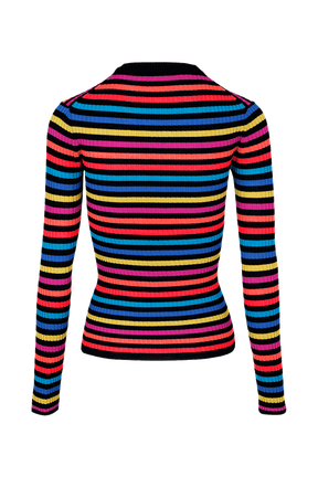 Pull chaussette rayé femme Multico raye rf vue de dos