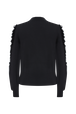 Sweater with ruffle detail Black back view