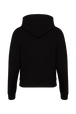 Cotton Jersey Hoodie Black back view