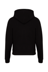 Sweatshirt à capuche en jersey de coton Noir vue de dos