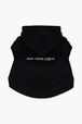 Pull à capuche chien velours Noir vue de face