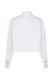 Chemise crop en popeline Blanc vue de dos