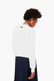 Crop Heart Sweatshirt White back worn view