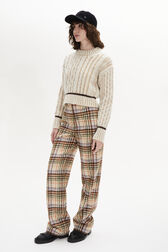 Long-Sleeved Crew-Neck Jumper Ecru details view 1