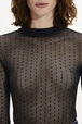Viscose Knit Long-Sleeved Crew-Neck Top Black details view 2