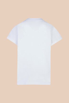 T-shirt motif fleur logo Sonia Rykiel femme Blanc vue de dos