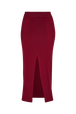 High-Waisted Skirt Claret back view