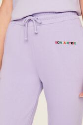 Jogging multicolore signature femme Lilas vue de détail 1