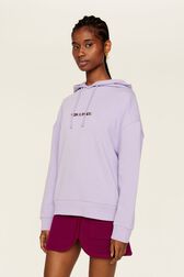 Sweat à capuche multicolore signature femme Lilas vue de détail 1