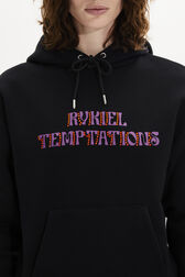 Cotton Jersey Hoodie Black details view 2