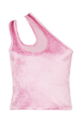 Top cut out en velours Doll pink vue de dos