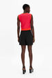 Women Wool Tailored Shorts Black back worn view