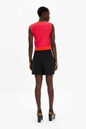 Short tailoring laine femme Noir vue portée de dos