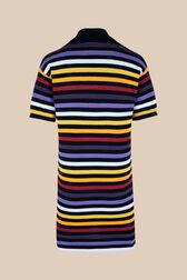 Robe polo oversize rayé multicolore femme Noir vue de dos