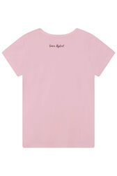 T-shirt fille jersey Rose vue de dos