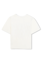 Signature Print Tee Ecru back view