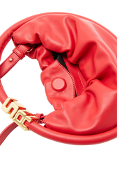 Sac domino mini en cuir Rouge vue de détail 2