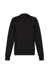 Long-sleeved sweatshirt Black back view