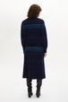 Midi Wrap Skirt Blue back worn view