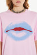 T-shirt col rond manches courtes en jersey de coton Doll pink vue de détail 1