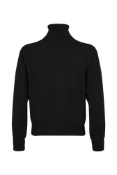 Long-Sleeved Turtleneck Jumper Black back view