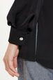 Satin Shirt with Rhinestone Buttons Black details view 2