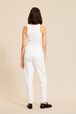 Women Mouth Print Jogging Pants White back worn view