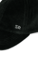 Velvet cap Dark green back view