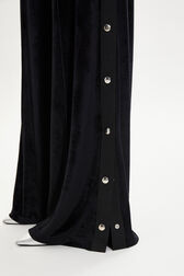 Wide-leg velvet trousers Black details view 1