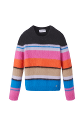 Pull rayures brossées femme Multico raye vue de face