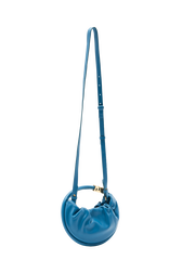 Sac domino mini en cuir Bleu de prusse vue de dos