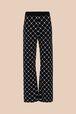 Women Jacquard Pants Black front view