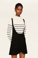 Robe courte sans manches maille milano femme Noir vue de détail 1