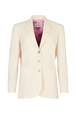 Veste tailleur à rayures Pinstripes Ecru/rose vue de face