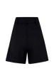 Women Wool Tailored Shorts Black back view