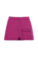 Mini Skirt Tailored Denim Fuchsia Fuchsia front view